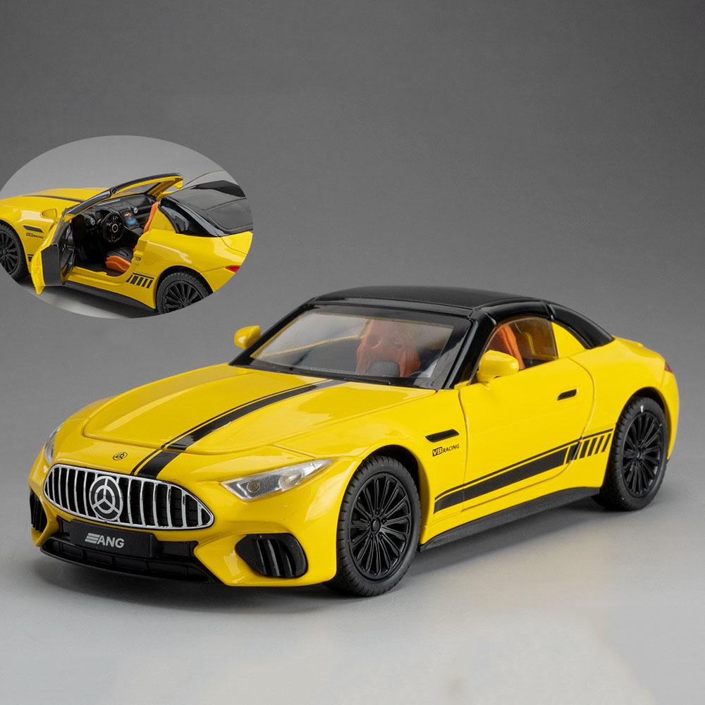1:Масштаб 22 Модель Sl63 G800 Миниатюрная машинка Игрушки Литой сплав Транспортные средства Управление передними колесами Звук Свет Модели с оттягиванием назад Подарок для взрослых