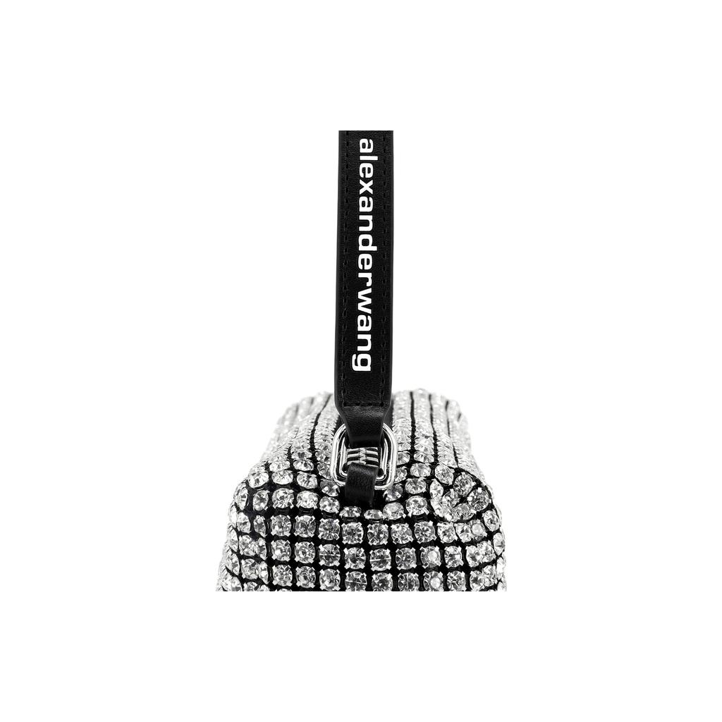 Alexander Wang Heiress Белая кожаная маленькая сумка с бриллиантами, сумка под мышку, сумка-тоут через плечо, женская, белая