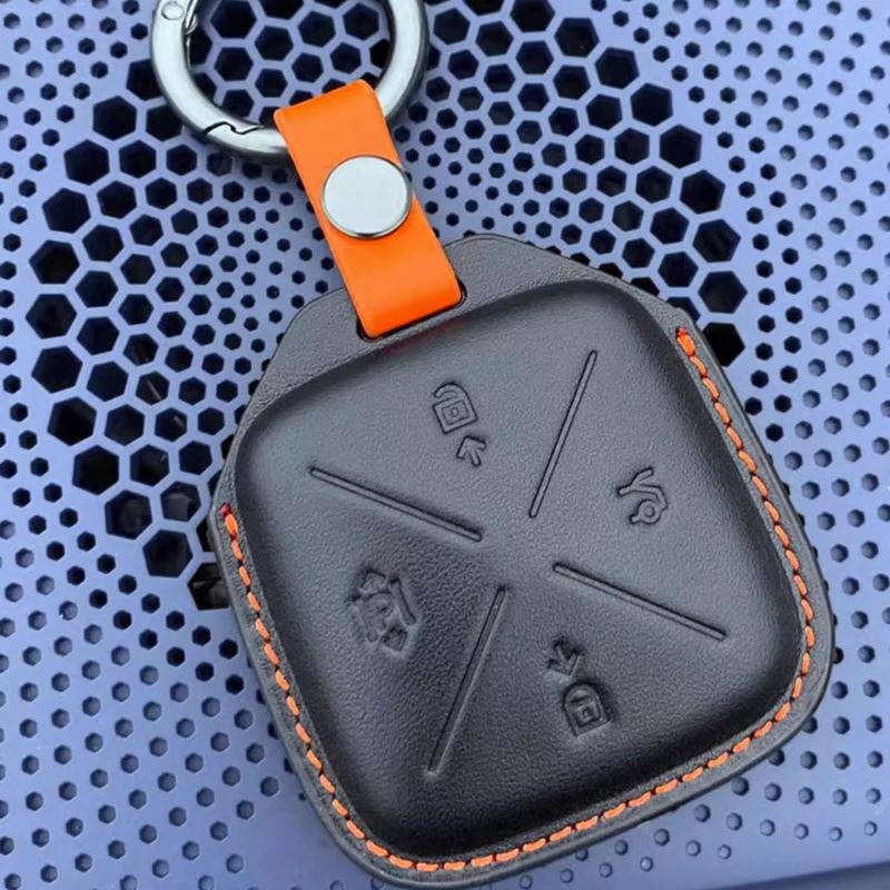 Для Zeekr 001/009/X Чехол для Bluetooth-ключа Кожаный защитный чехол для ключа Geek Декор интерьера Автоаксессуары Инструменты для модификации