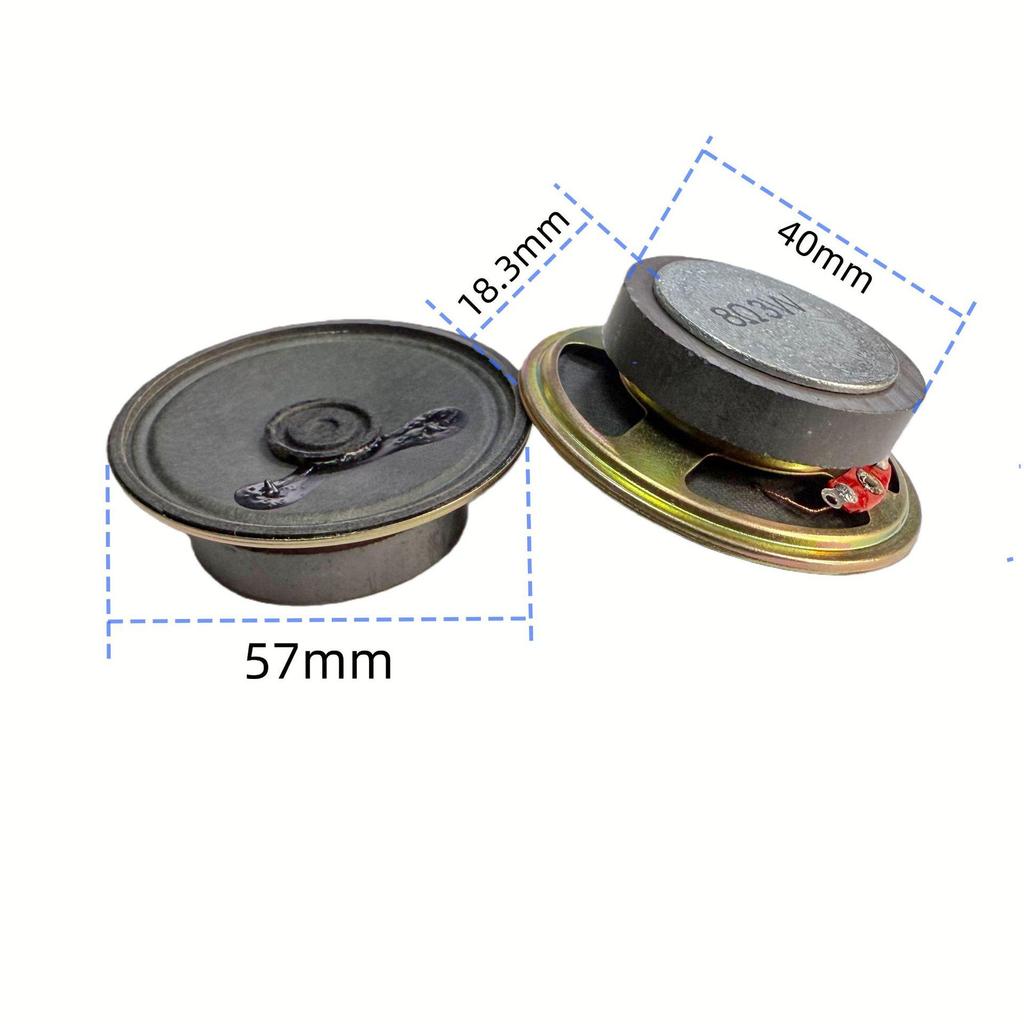 Динамик 57 мм с железным корпусом, внешний магнит, 8 Ом 3 Вт, 2,25 дюйма, бумажный диффузор для применения в зарядных станциях.