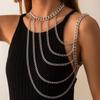 Punk Creative Statement Aluminum Chain Sexy Body Clothing Fashion Gothic Geometric Tassel Body Jewelry Women Lariat Gifts
