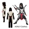 Kids' Cosplay Ninja Outfit For Halloween Full Set With Headgear Jumpsuit Leg Warmers Breastplate And Waistcoat