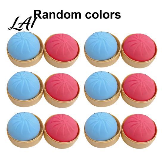 Stress Ball with Glitter Inside 12Pcs Steamed Bun Steamer Anti-Anxiety Cartoon Filled Dumpling Toy Squeeze Simulated Dough Fidget Sensory Relaxation