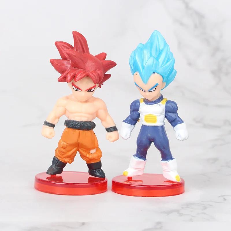 8-21 шт./лот Мини-фигурки Dragon Ball Супер Сайян Гоку Веджета Фигурки Действия Куклы DBZ Модели Игрушки Подарки