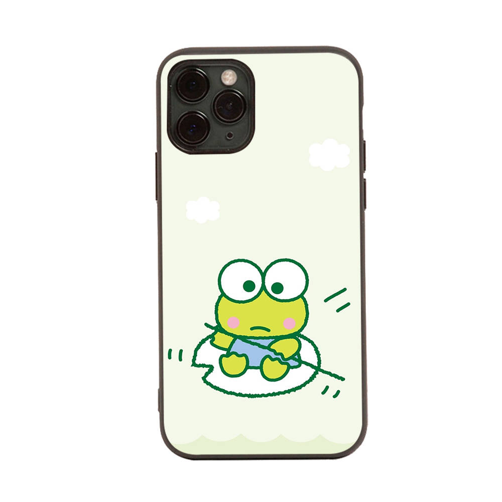HK17 Keroppi Black Sofe Case for iPhone 16 15 Plus 14 13 Pro 8 SE XR XS Max P30 Nova 5T Y5P Y6 Y7 Y8P Y9 Realme C30 C33 C31 VIVO Y36 V27