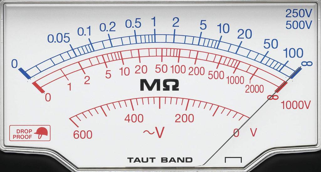 HIOKI Insulation Resistance Meter Analog Megohm with Switched Lead Set Accessories JIS Certified Made In Japan Rated 3 Ranges DC 250V 500V 1000V