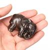 1/2 PCS Carved Home Decor Fairy Garden Animal Figurines Miniature Craft Elephant Statue Natural Wood