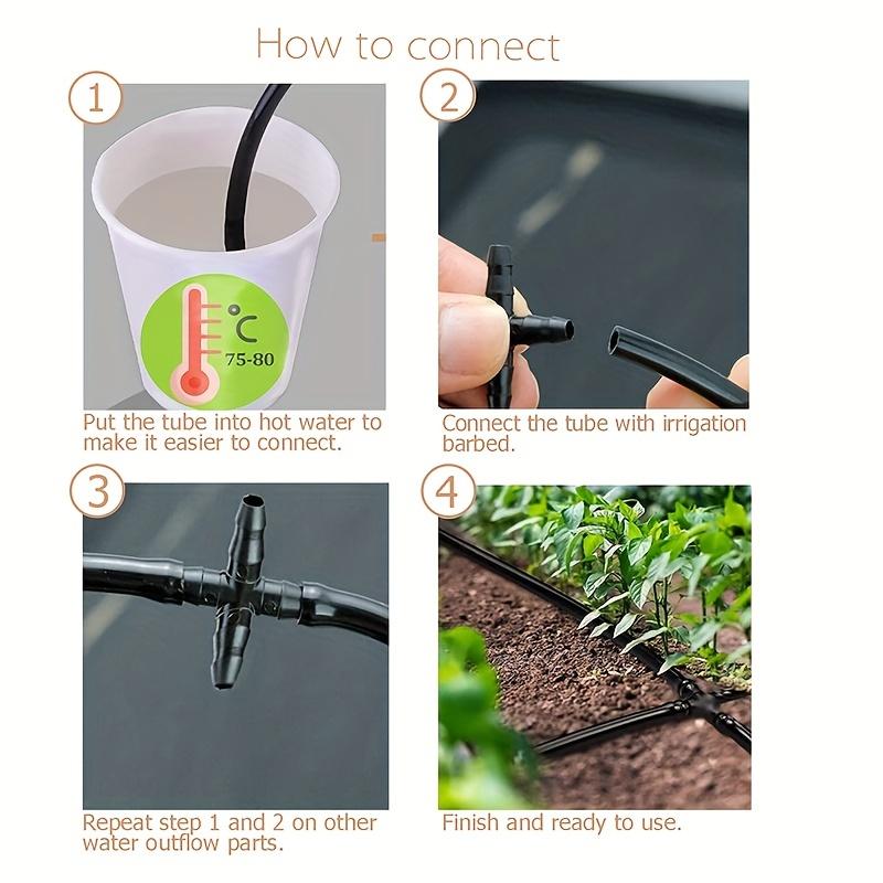 15 шт. Универсальный 4-контактный разъем с колючками: Идеально подходит для систем капельного орошения с водопроводными трубами диаметром 4/7 мм!