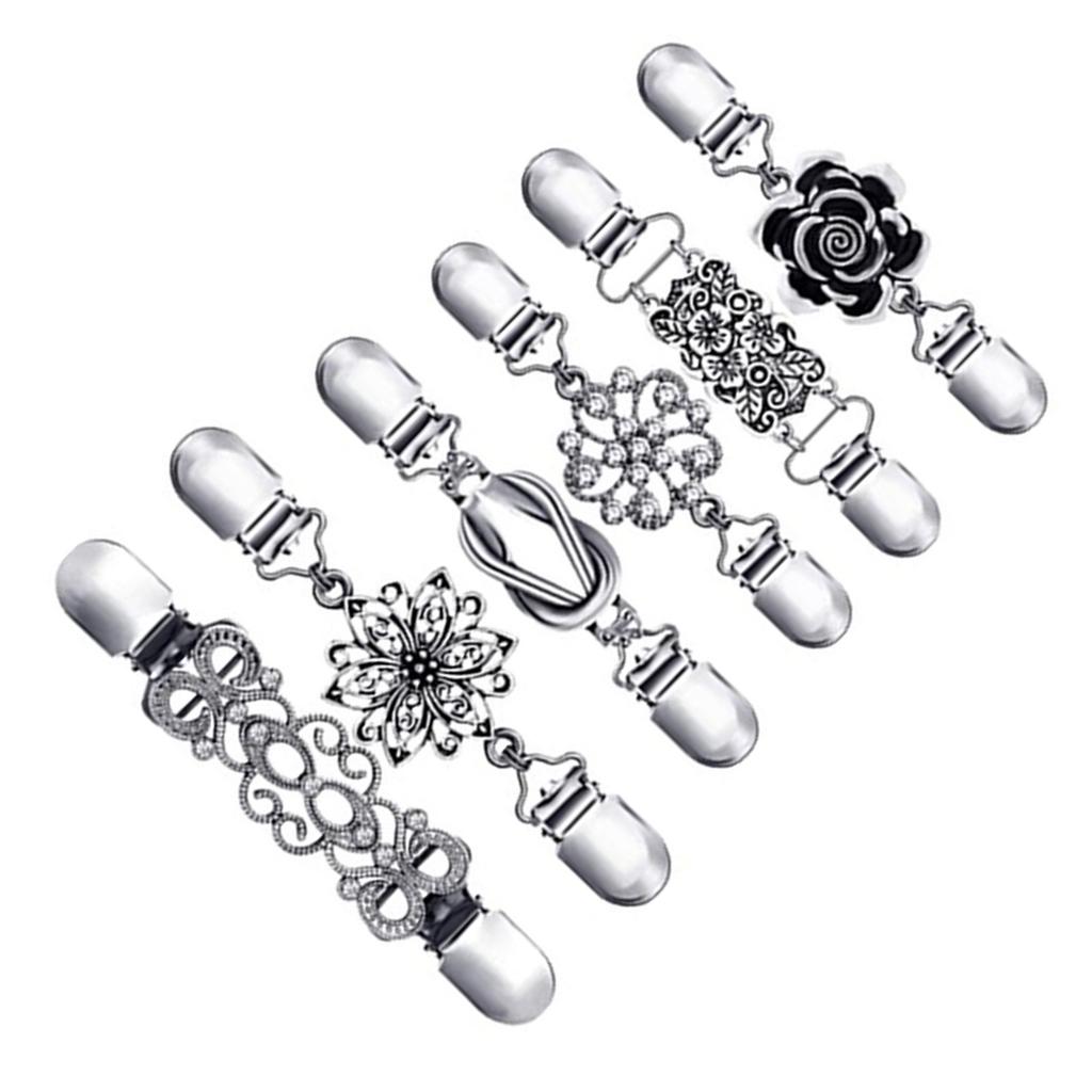 Женский кардиган Зажим Винтажный свитер Зажим для шарфа Воротник Металлический зажим Свитер Шаль Зажим на застежках Кардиган Английская булавка