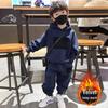 2023 Boys' & Girls' Trendy Western-Style Suits: Spring/Autumn Sports Sweatshirts & Winter Plus Velvet Two-Piece Sets