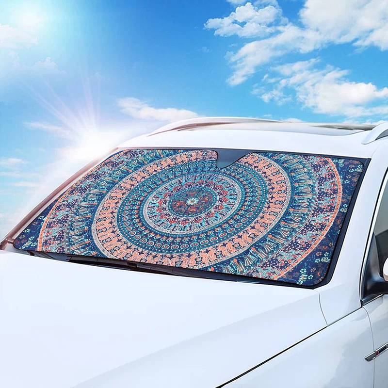 Mandala Sunshade Sun Shade Shield Blocker Auto Cover Protector Window Visor Universal