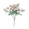 Multicolor Camellia Artificial Flower Flocking Faux Flower  Wedding Ornament