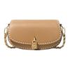 MK Mila Фирменная Сумка-тоут с Замком Акцент Белой Строчкой Crossbody Маленькая Женская Сумка Бежевая 30T4GIMM1L-222