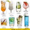 Boyiduo 8-Piece Mixed Cocktail Glass Set