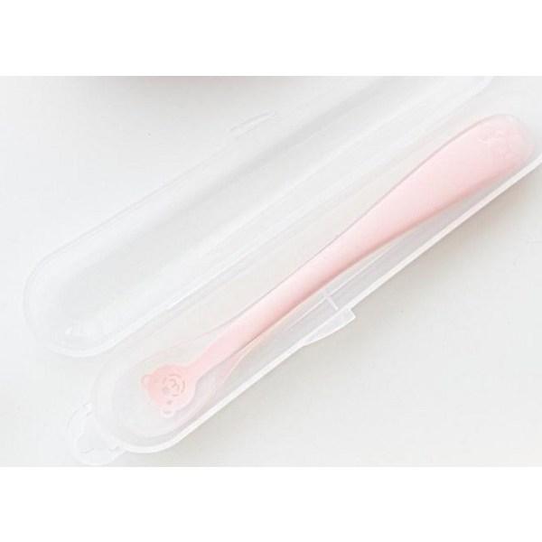 Fergie Animal Silicone Baby Food Spoon, 1 Piece, Bear Pink