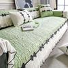 2026 New Folded Lace Sofa Cover Fabric Cool Summer Ice Silk Fixed Non Slip Universal Sofa Cushion Cover Durable and Washable