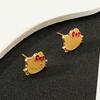 Аниме Sanrio Hello Kitty Серьги Аниме Мультяшная Фигурка KT Кот Гвоздики Серьги Женские Ювелирные Изделия Аксессуары Подарки