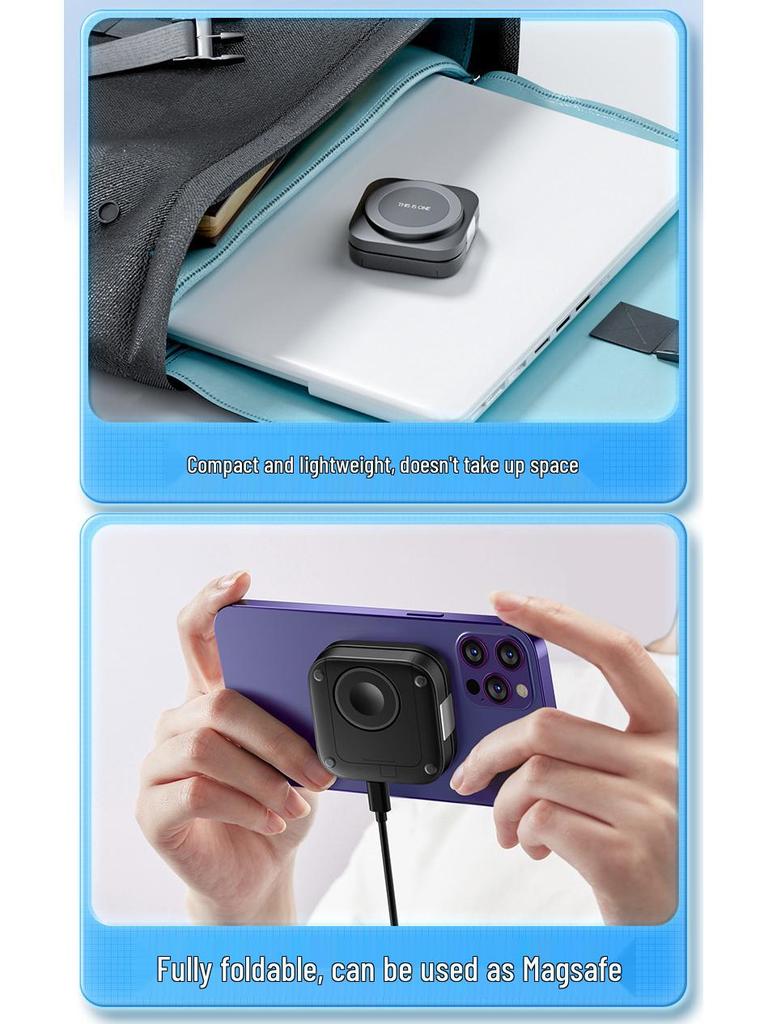 Беспроводное магнитное зарядное устройство 3-в-1 для устройств Apple и портативных часов