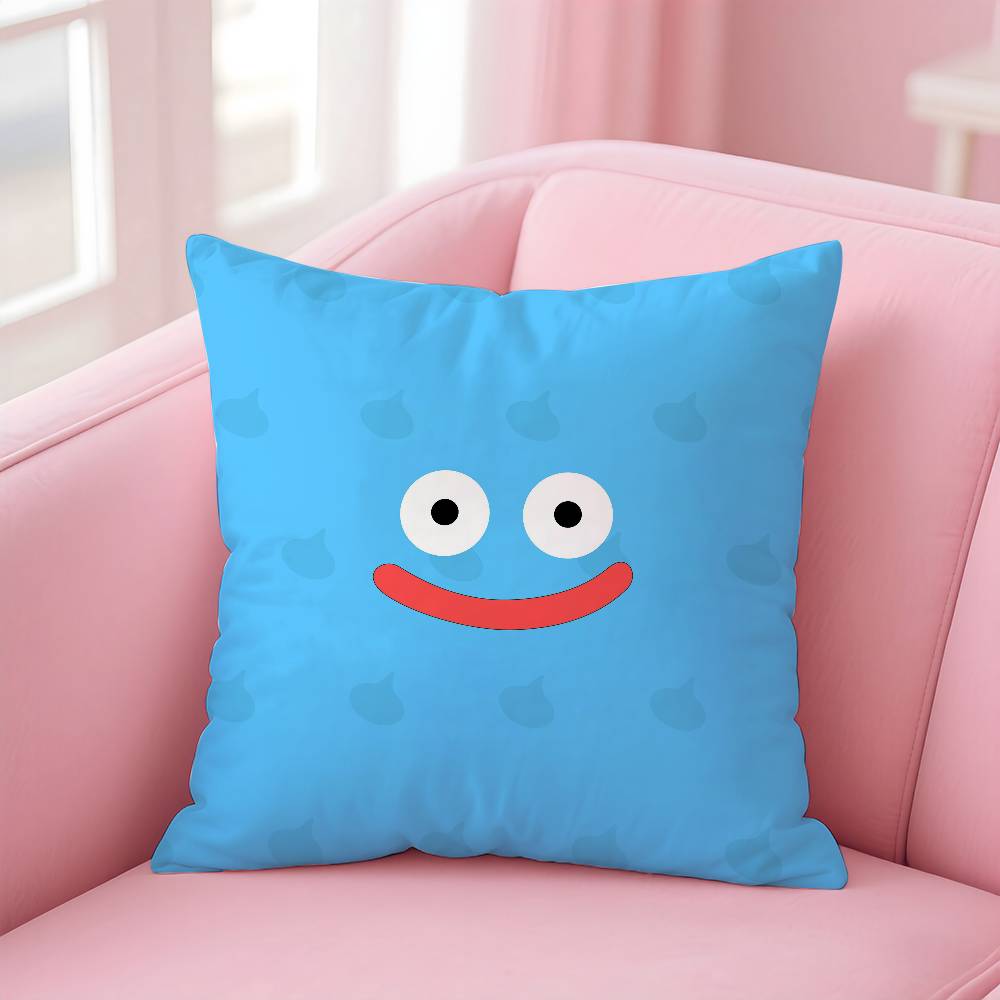 D-Dragon Quest Слайм Аниме Наволочка Противопылевая Наволочка Невидимая Молния Шелковистый Короткий Плюш Чехол на Подушку для Дивана