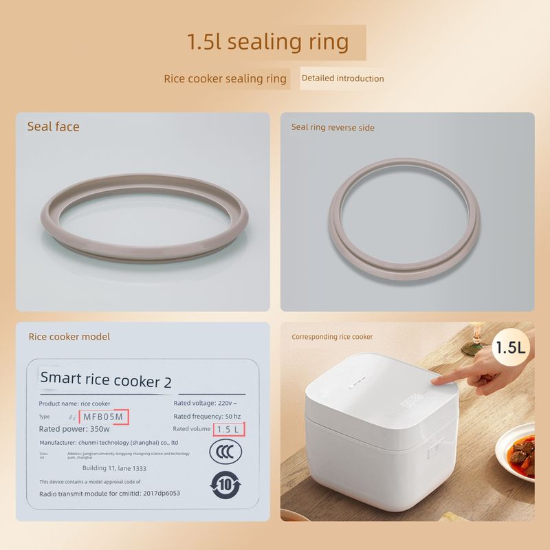 Suitable for Xiaomi Rice Cooker Seal Ring C1 3l4l5l Micro Pressure Ih3 L Rice Cooker Silicone Parts