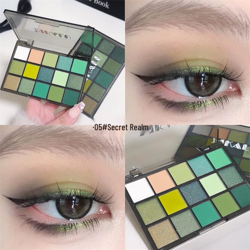 Палетка теней для век Macaron 15 цветов: Мерцающий и матовый, Водостойкий, Не размазывающийся Мелкий порошок