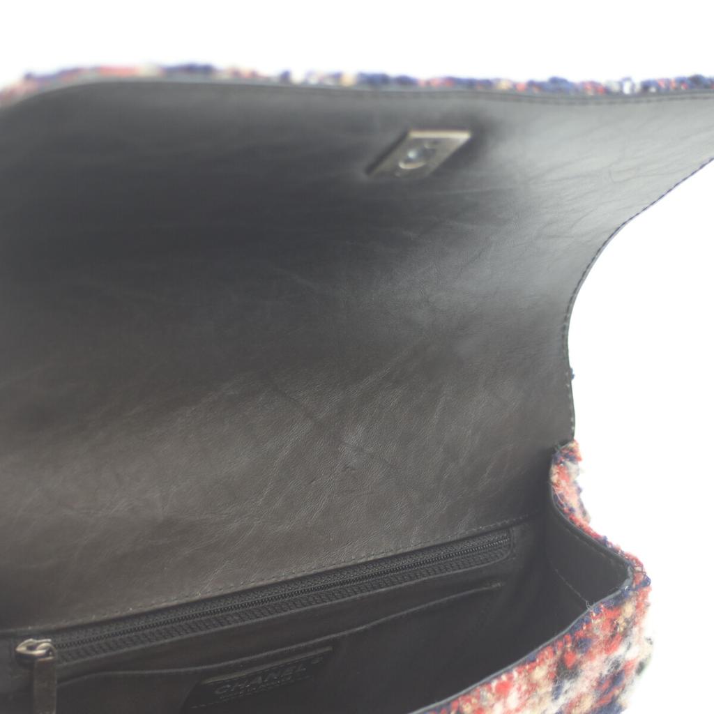 CHANEL 24th series A57214 Top handle Tweet single flap shoulder bag Shoulder bag Ivory/Red/NavyUsed