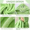 Mprocen Baby Towel with Hood 80x120cm Super Absorbent Kids Bath Towel Set with 25x50cm Washcloth Boys Girls Green