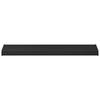 Black Window Sill with Wood Grain Pattern 60 x 35 x 4.5 cm PVC