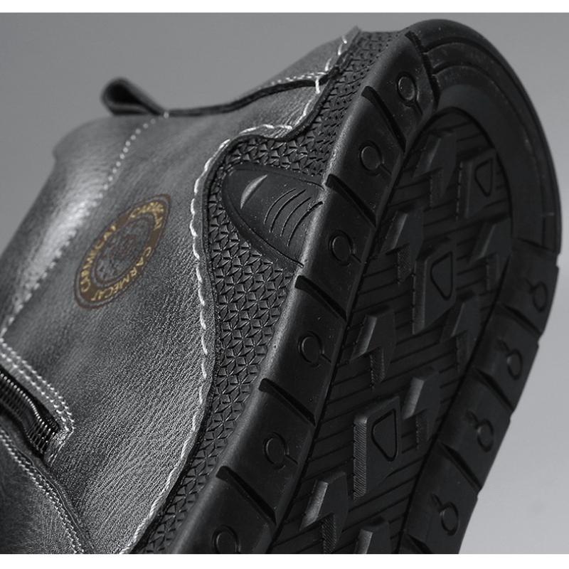 Мужские высокие кожаные ботинки, повседневные кроссовки, зимняя плюшевая обувь, сноубутсы 39-46