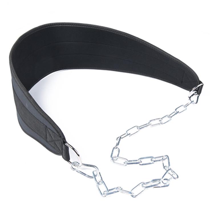 Weight Lifting Dip Belt Gym Waist Strength Training Fitness Pull Up Power Chain