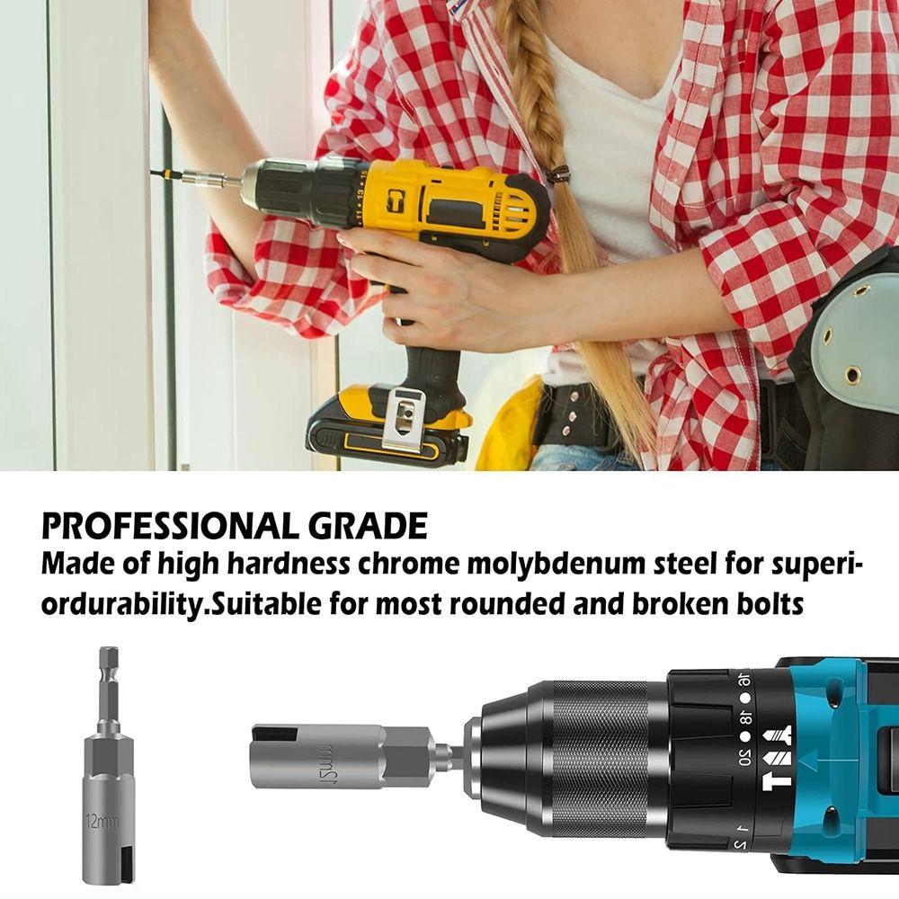 H11/13/15/17/19 Butterfly Bolt Socket Sleeve Steel Wrench Hex Shank Socket Electric Screwdriver