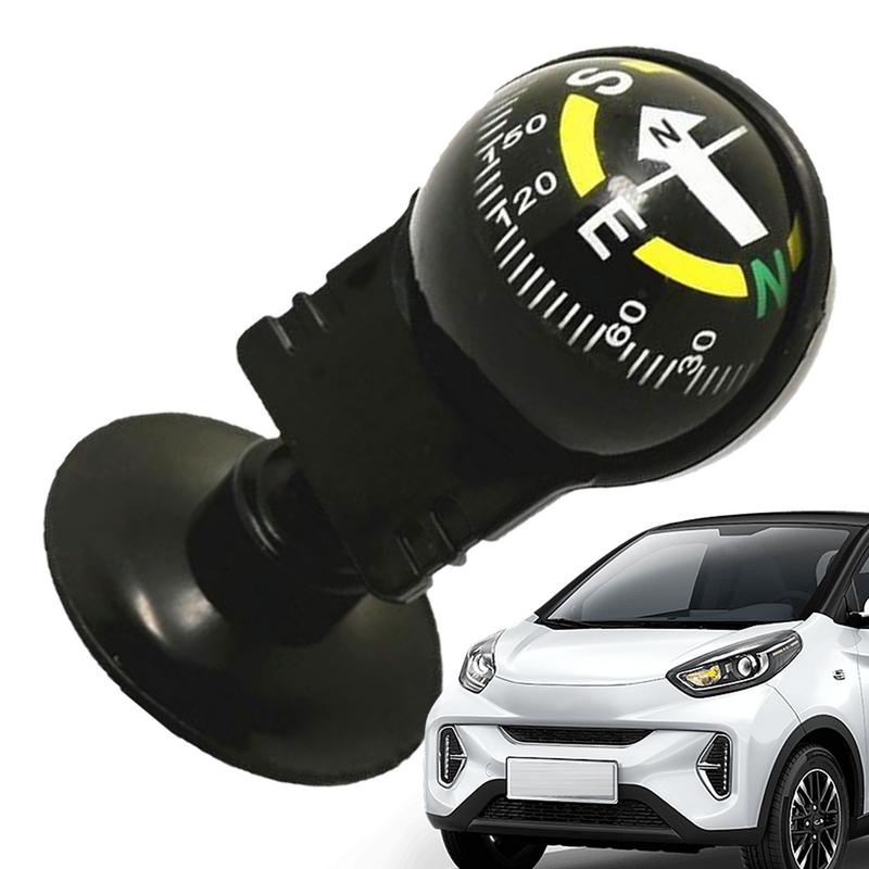 Car Compass Automotive Compass Ball Adjustable Dashboard Mounted Auto Interior Accessories for Hiking Boat Outdoor Travel