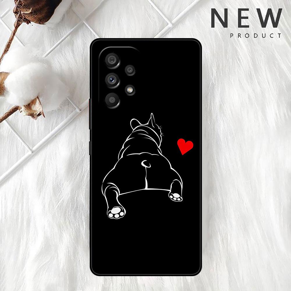 Черно-белый чехол с французским бульдогом для Samsung Galaxy A52 A12 A51 A32 A21s A71 A32 5G A12 A22 A53 A31 A13 A72 A02s A41, чехол для телефона