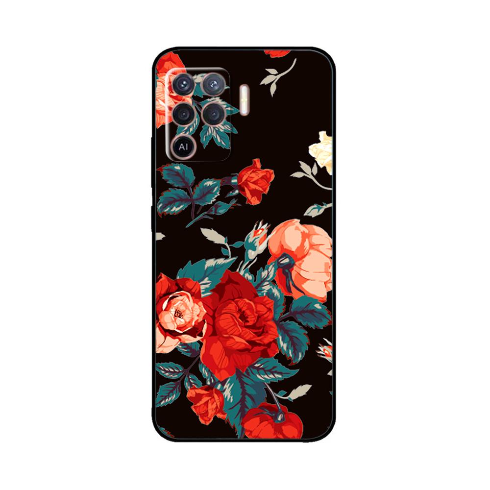 Чехол для OPPO Reno 5 Lite, мягкий силиконовый чехол с цветами, бампер для OPPO Reno 5 F oppoA94 4G, чехлы для телефонов Reno 5 Lite