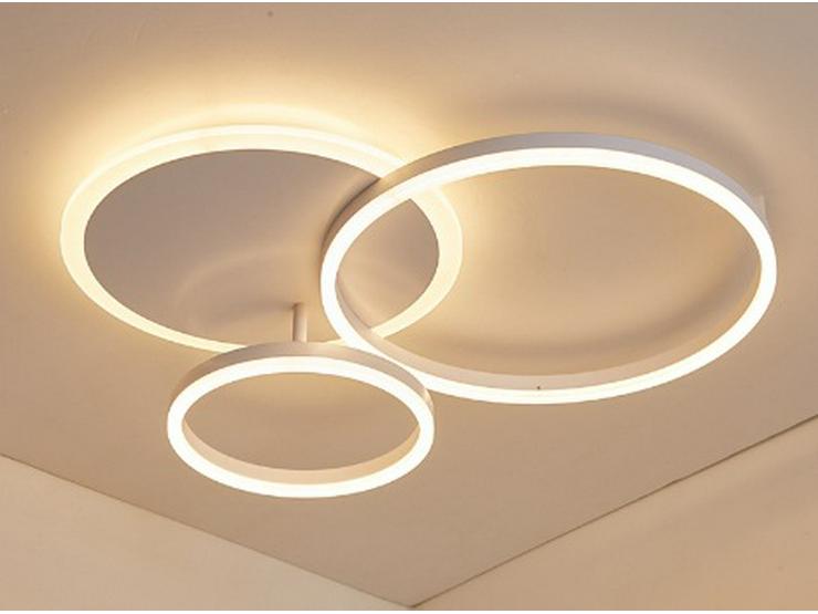 Скандинавская современная светодиодная потолочная лампа - Креативный круглый дизайн для гостиной, кабинета, спальни