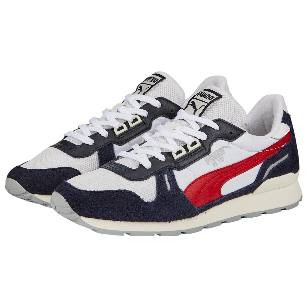 Puma Rx 737 Новая винтажная ткань Модные универсальные спортивные низкие кроссовки для образа жизни Унисекс кроссовки Белый Синий Красный 387573-02