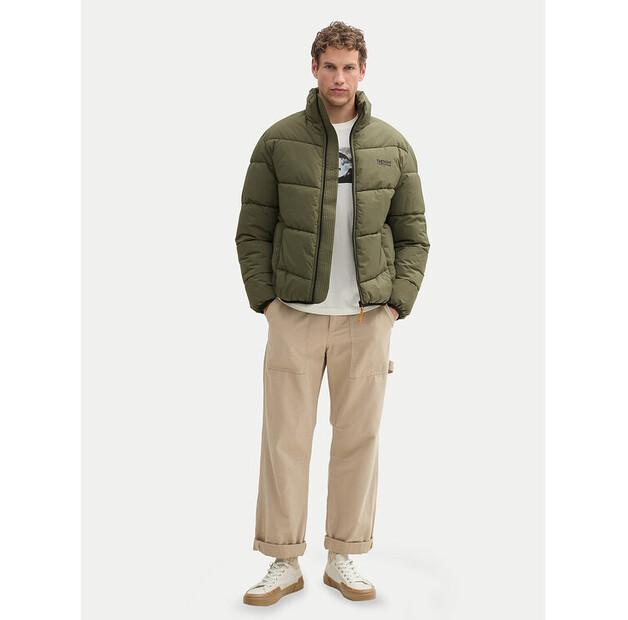 Пуховик Tom Tailor Denim 1041776 зеленый Relaxed Fit