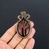 Подвеска из красного лабрадорита, украшение, обернутое медной проволокой 999 пробы, подвеска с драгоценным камнем, ювелирное изделие ручной работы, свадебный подарок