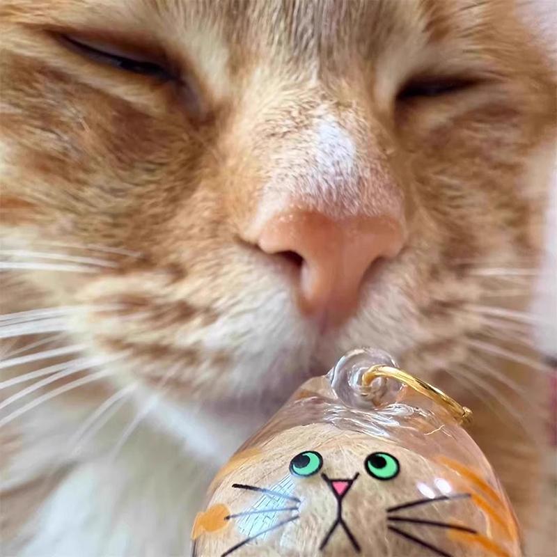 Cat Keychain Pendant Backpack Ginger Cat Siamese Calico Cathair Storage Box Hanging Cat Bag Hanging Pet Hair Grooming Souvenirs