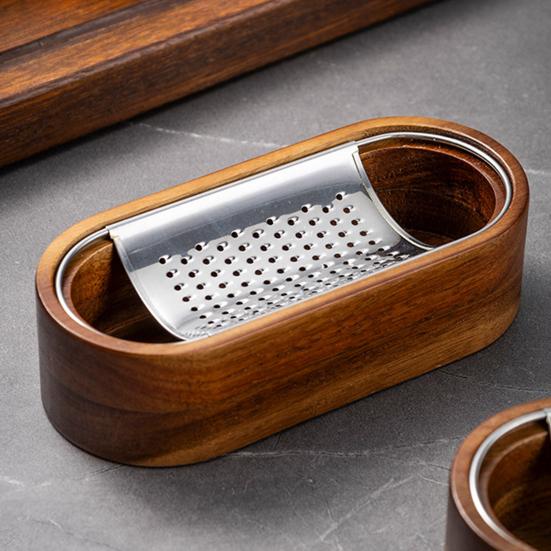 Терка для сыра из нержавеющей стали с деревянной ручкой, острые лезвия, эффективный инструмент для натирания сыра, шоколада, фруктов, ручная терка-ложка