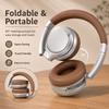 ANC Headphones Bluetooth 5.3 Over Ear Earphones Wireless Hi-Fi Stereo Headset with Mic 35H Playtime Type-C AUX Foldable Design
