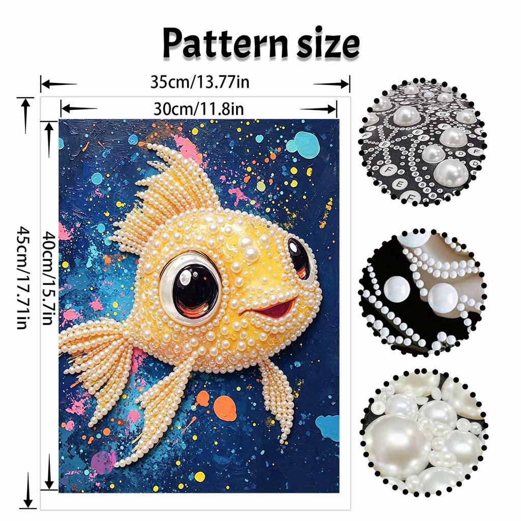 Goldfish pearl painting diy sticky diamond creative diamond painting kit living room hanging painting