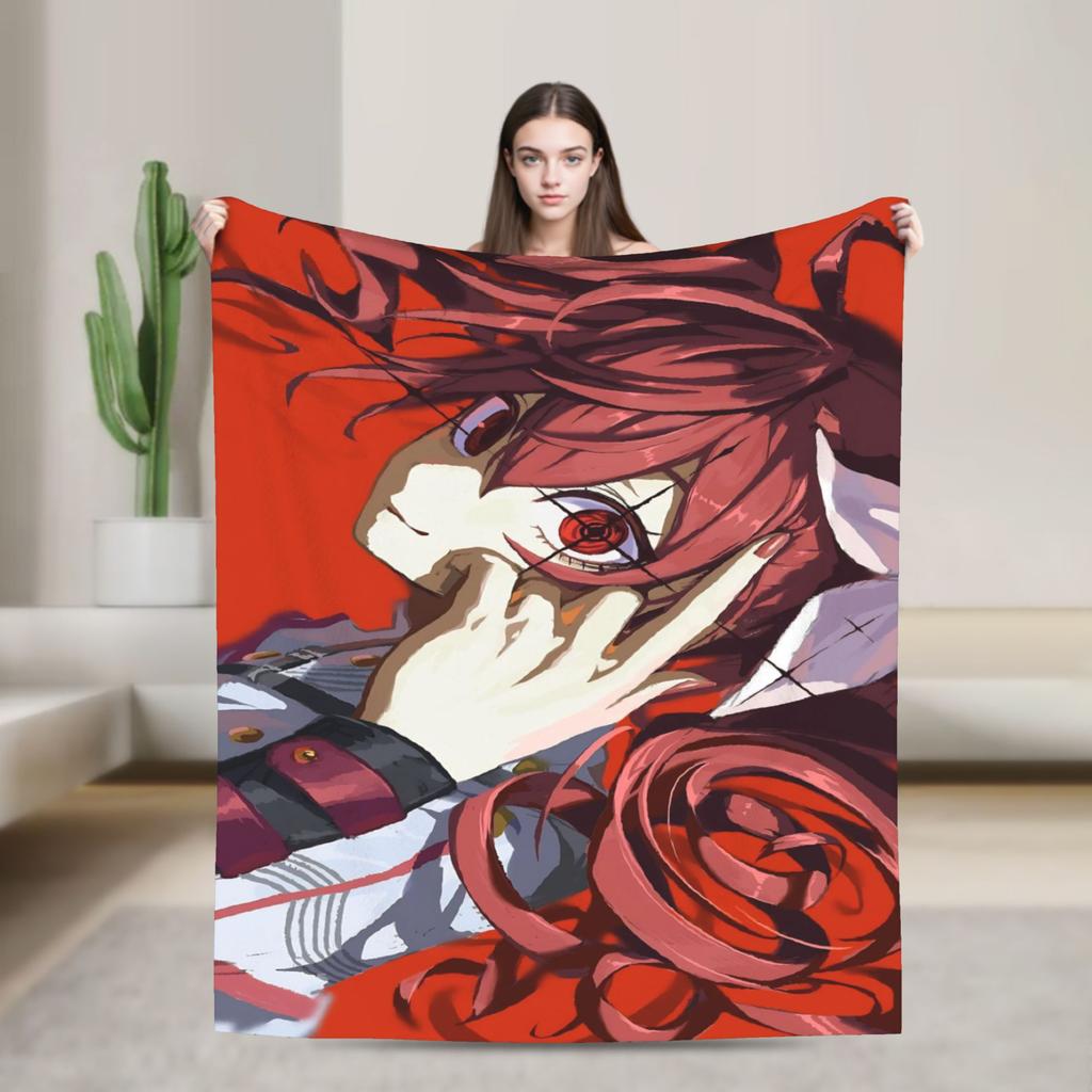Kasane Teto Girl Blankets Fuzzy Awesome Warm Throw Blanket for Chair Covering Sofa Spring/Autumn