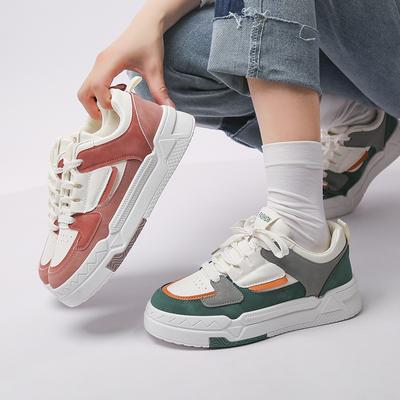 Туфли на толстой подошве женские весенние и осенние новинки модные универсальные повседневные спортивные маленькие белые туфли