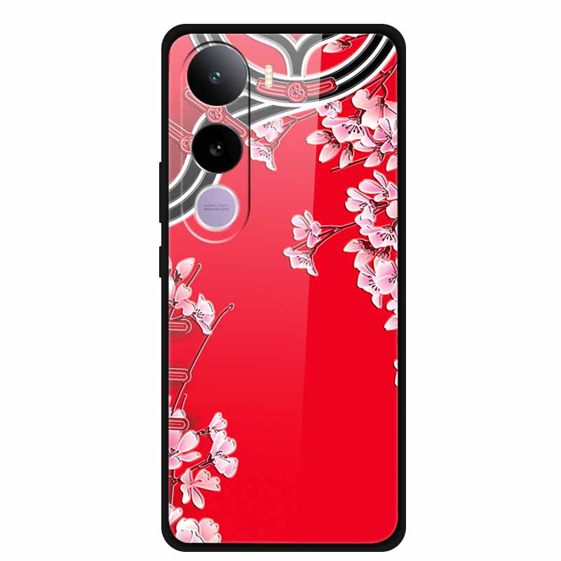 Tempered Glass Cases For Vivo Y400 5G Case 6.67" Painted Hard Back Cover Soft Bumper For Vivo Y 400 2025 Protective Phone Case