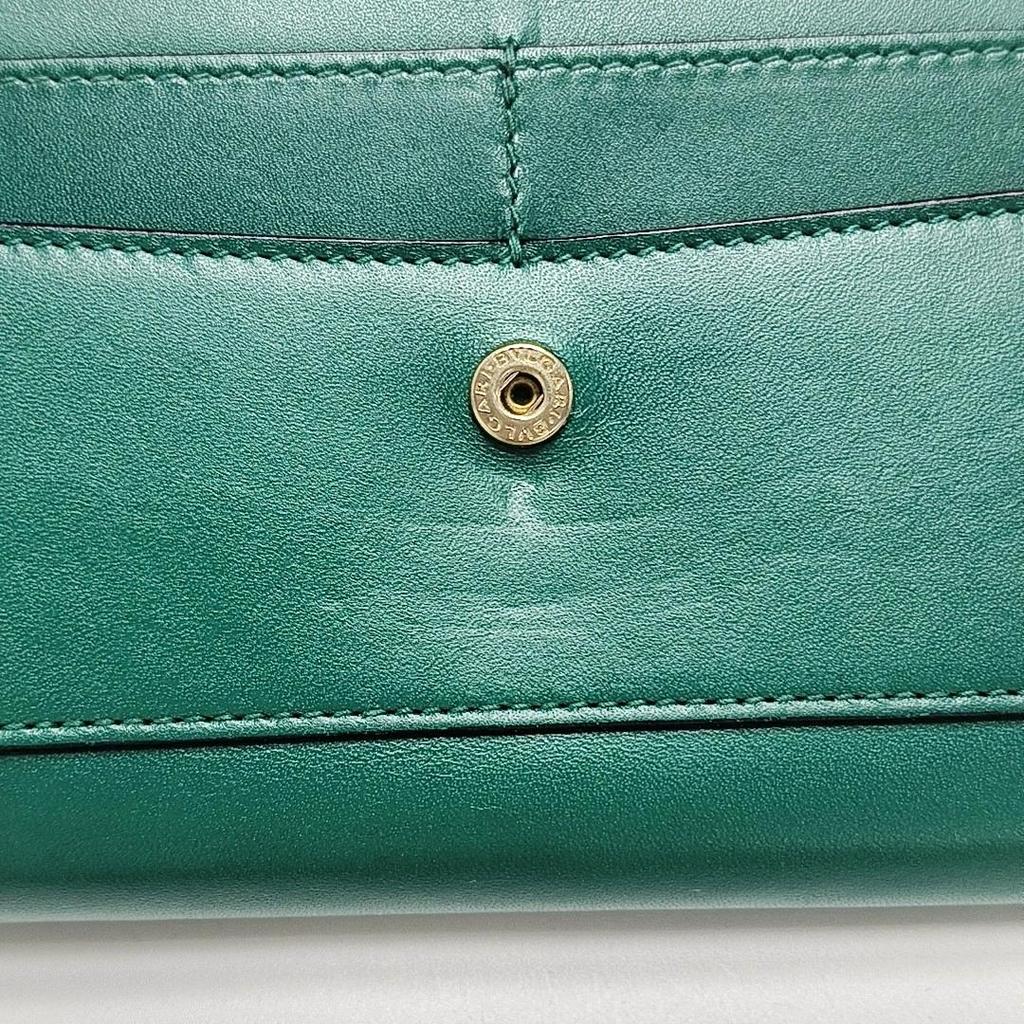 [Pre-Owned] Serpenti Forever Gold-Plated Snake Head Clasp Calfskin Wallet - Very Good #5C9UXK