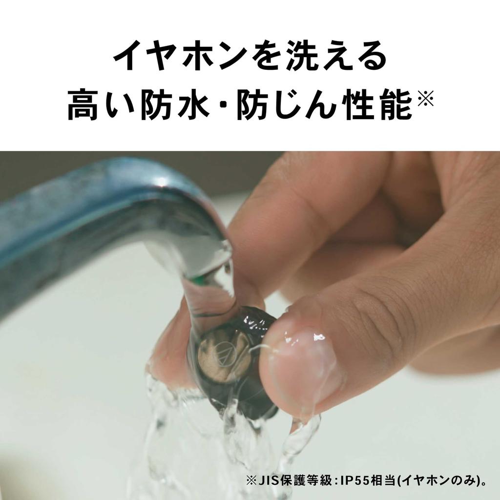 BL Wireless Earphones Bluetooth Wireless Bass IP55 Waterproof and Dustproof and To Approximately 20 Hours of Delay BL Blue Audio-Technica ATH-CKS30TW