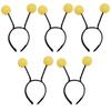 Livingda Antennae Bell Headband, Yellow, 5 Pieces