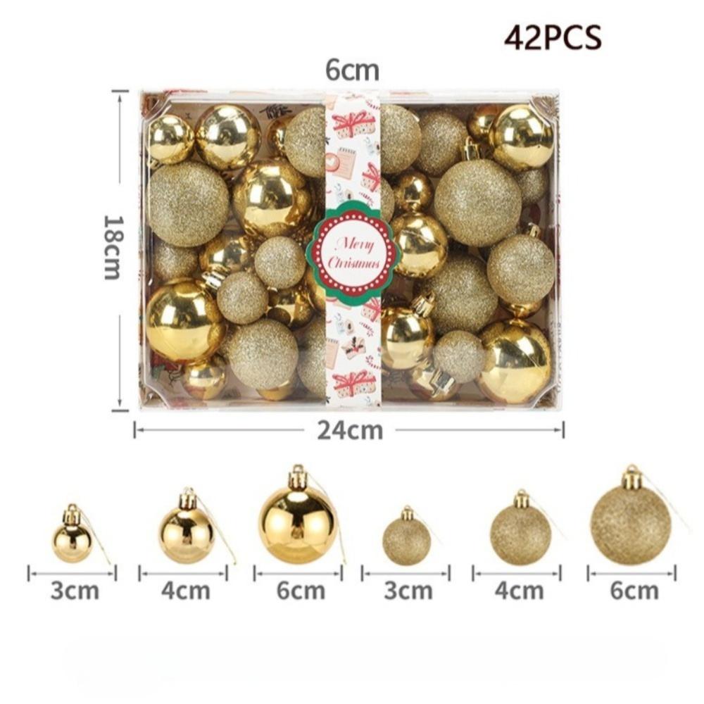 42 шт./набор Пластиковая подвеска на елку Рождественские безделушки Рождественский шар Рождественский набор шаров