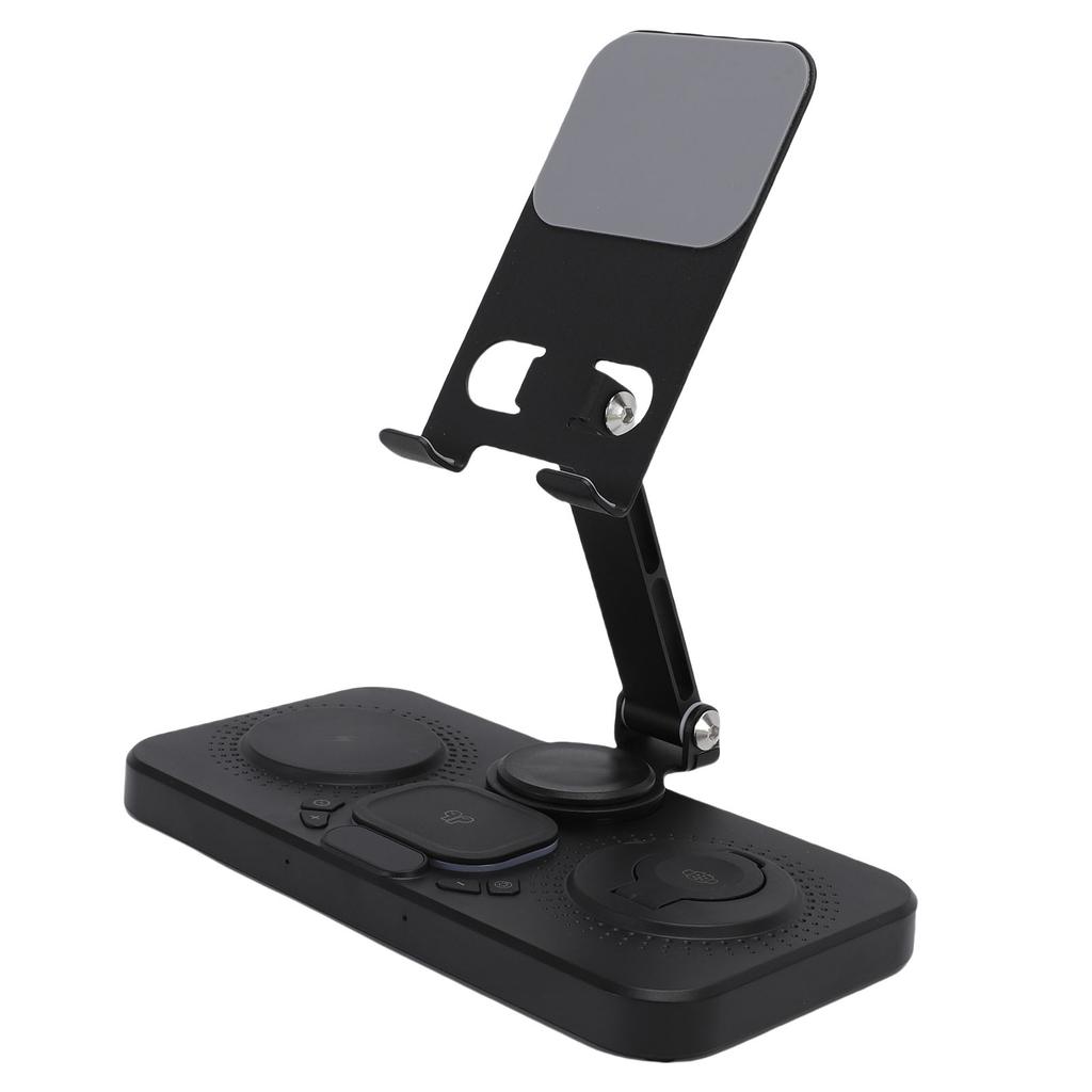 Беспроводное устройство 6 в 1 для устройства с будильником и 6-цветной подсветкой, 15 Вт, складная проводная зарядная станция